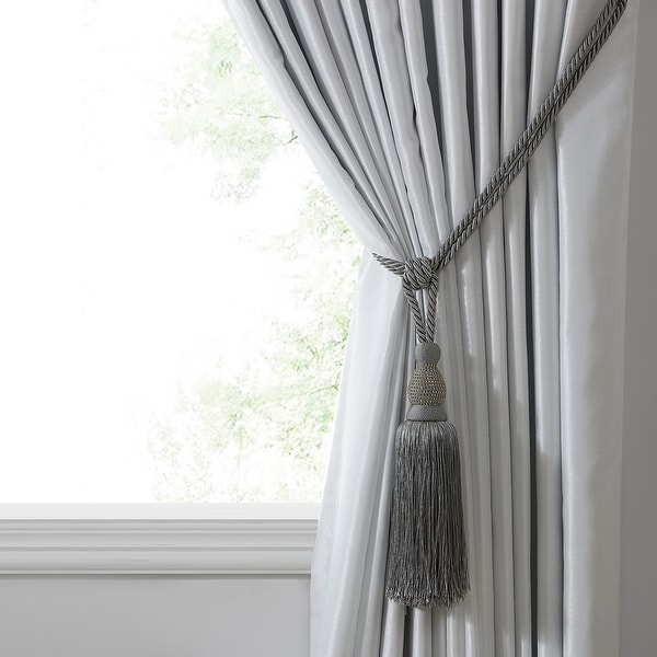 Ample Decor 2 pcs Tie Hook Curtain Tieback Hooks Metal Tie Backs for Curtain 
