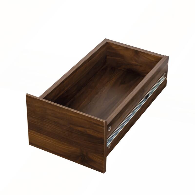 70.87 H Modern Wooden Tall Display Storage Cabinet with 4-Tier Shelves and 4 Small Display Shelves
