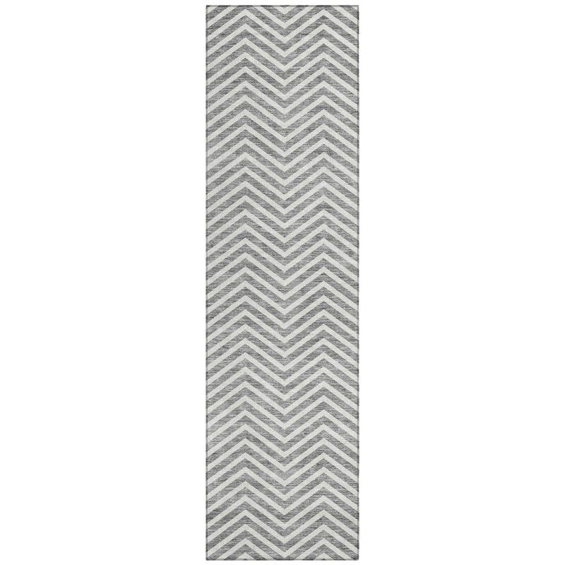 Machine Washable Indoor/ Outdoor Chantille Chevron Stripe Rug