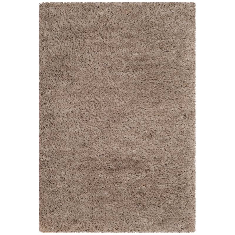 SAFAVIEH Handmade Sheep Shag Dochia Solid Polyester Rug - 2' x 3' - Silver