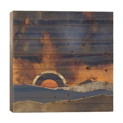 Before The Storm Print On Wood by SpaceFrog Designs - Multi-Color