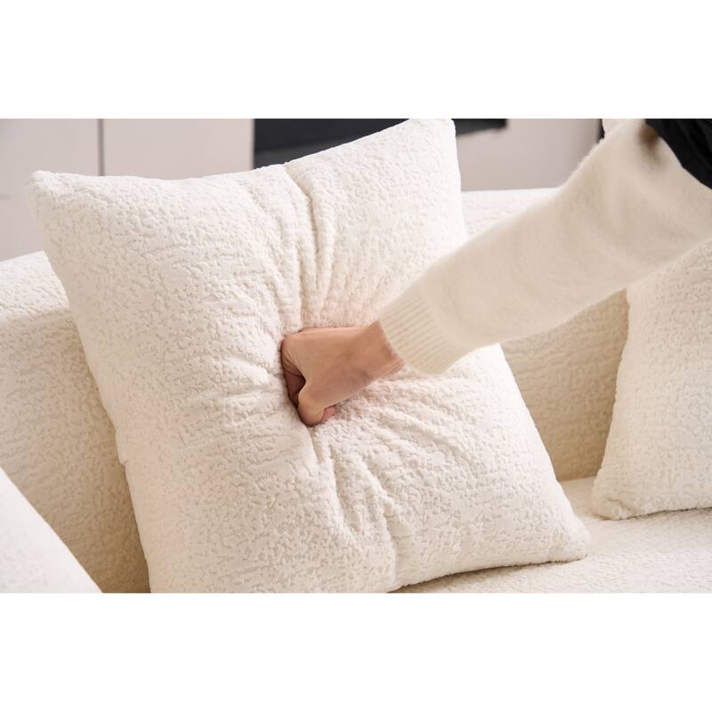 Minimalist Style Straight Line Corduroy Sofa