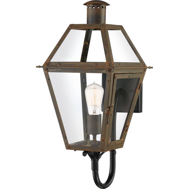Rue De Royal 1-Light Outdoor Wall Lantern in Industrial Bronze