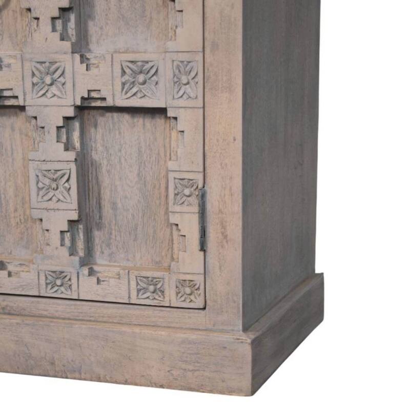 Artisan Furniture Solid Wood Jaipur Lattice Sideboard,2-Doors,2-Drawers