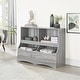 preview thumbnail 13 of 26, Stylish Kid's Toy Storage Organizer with Bookcase, Multi-Functional Nursery Storage Cubby Cabinet for Playroom and Bedroom
