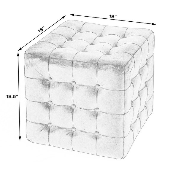 dimension image slide 0 of 2, Leon Leather Ottoman