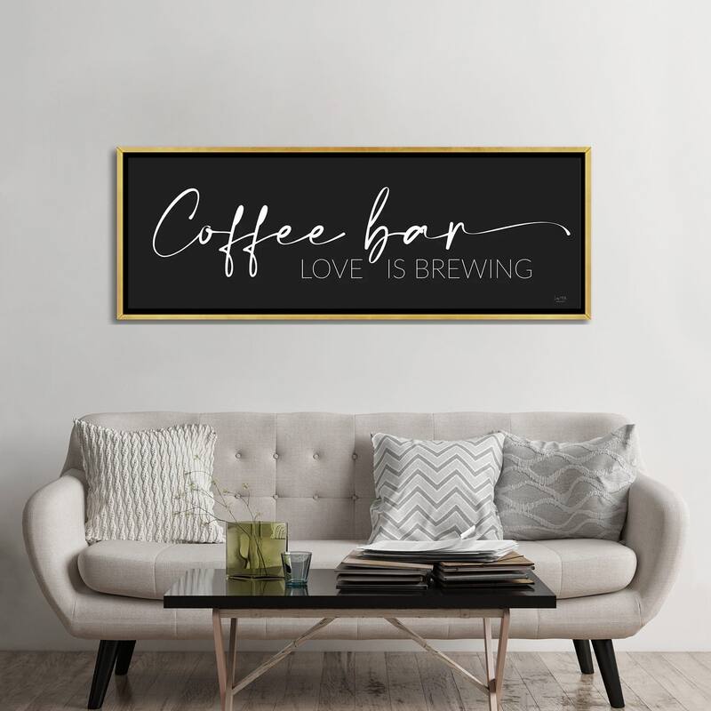 iCanvas "Coffee Bar" by Lux Me Designs Framed