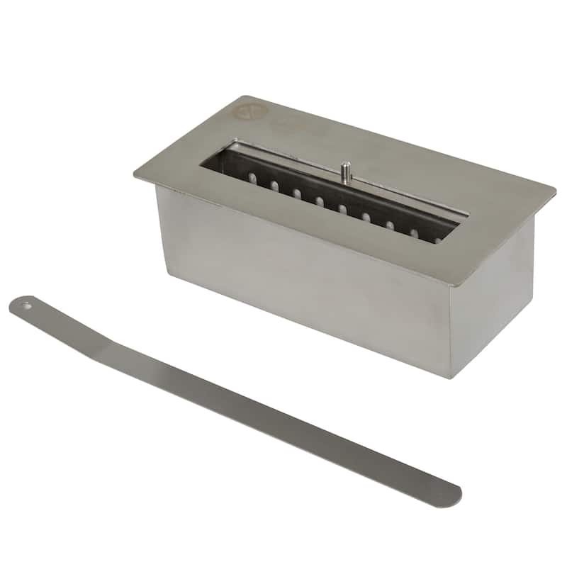 HOMCOM Portable Table Top Ventless Ethanol Fireplace Indoor Outdoor Fire Pit, 18.5"x 7.75", Silver and Black