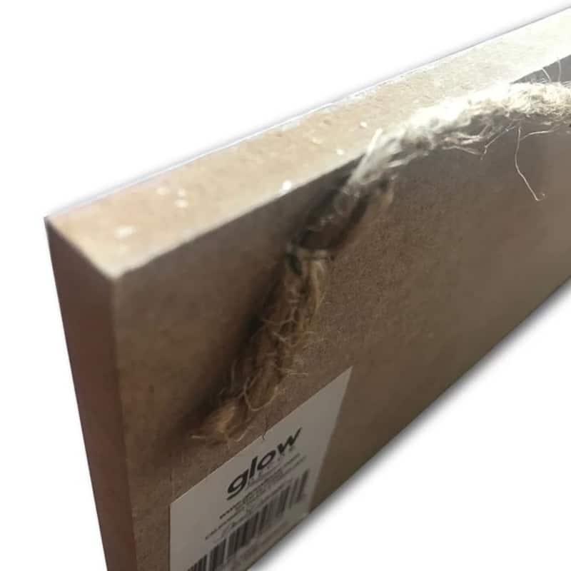 Red White Santa Printed Christmas Wall Sign Rope Hanger 4" x 10"