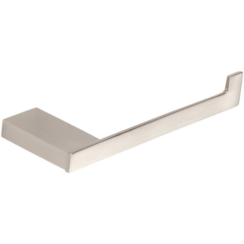 Atlas Homewares 7 Inch Wide Single Post Toilet Paper Holder from the - Brushed Nickel