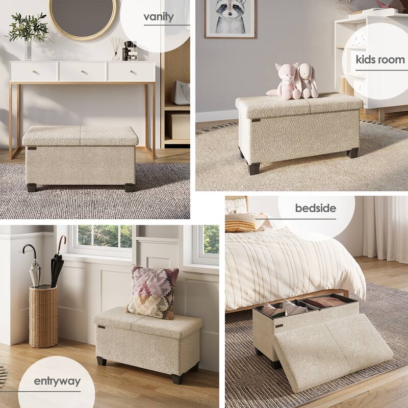 Emperyan Storage Bench for Living Room, Small Ottoman Foot Rest