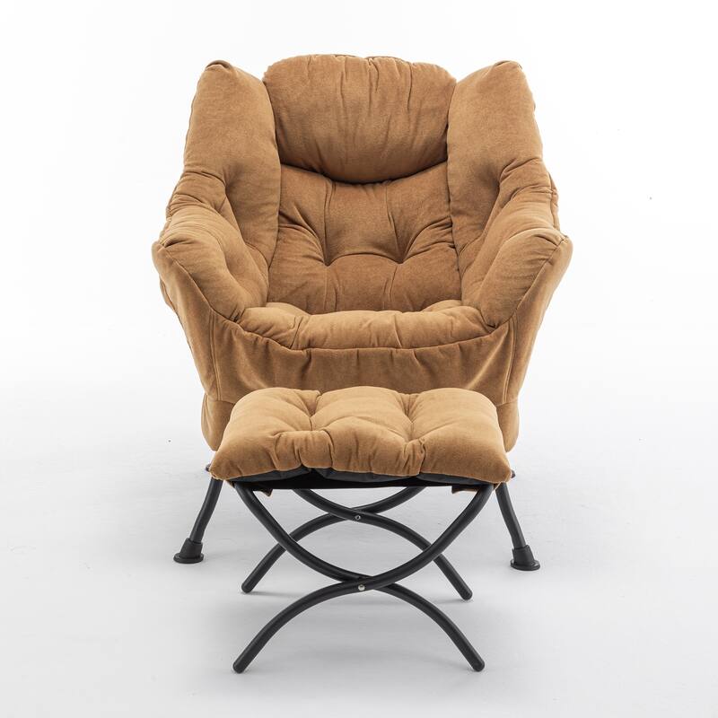 Accent Recliner Chair with Ottoman - Comfortable Upholstered Lounge Chair with Footrest, Ideal for Living Room,and Office