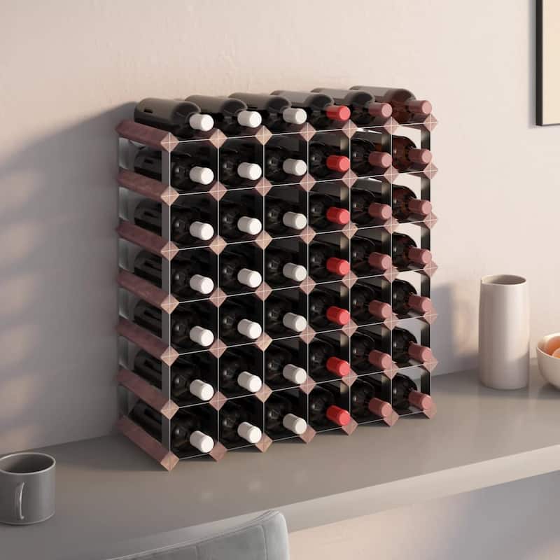 vidaXL Countertop Wine Rack Bottle Holder Wine Storage Organizer Solid Wood