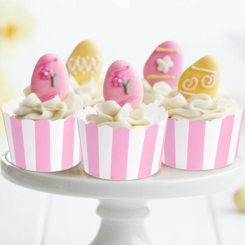 50pcs Cupcake Wrappers for Wedding, Stripe