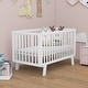 preview thumbnail 1 of 7, Gymax Wooden Baby Crib 3-Height Adjustable Wood Mini Crib Non-Toxic White - Toddler