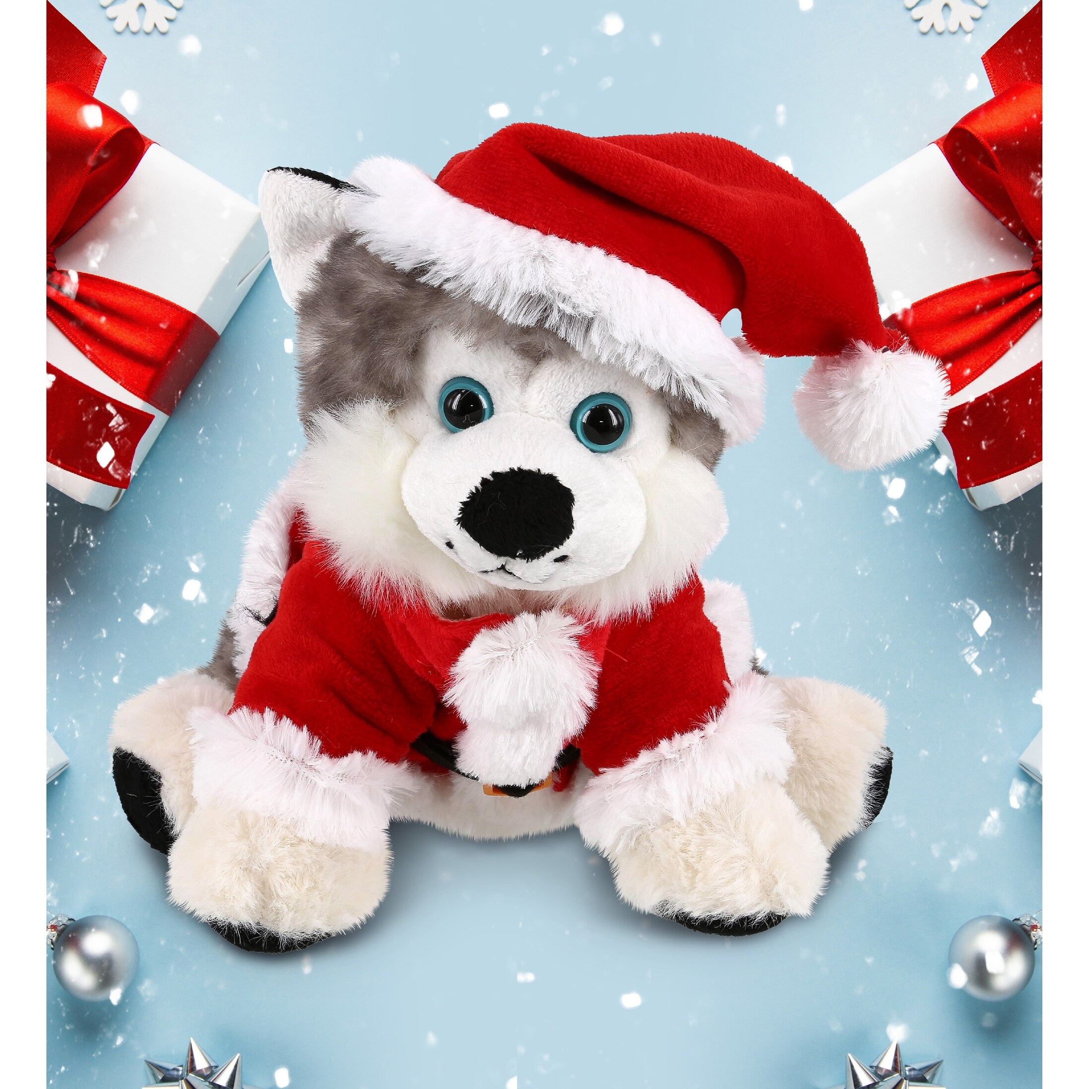 husky しぅく レムサンタコス DolliBu Santa Floppy Husky Stuffed Animal Plush Toy with Santa
