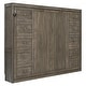 preview thumbnail 7 of 58, GDFStudio - Modern Wooden Murphy Bed Cabinet with LED Light and Desk