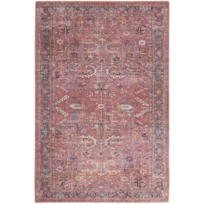 Rosot Power Loomed Distressed Floral Area Rug - 9' x 12'