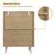 preview thumbnail 9 of 19, Anmytek Modern 2-Door Rattan Buffet Sideboard Kitchen Storage Cabinet for Living Room