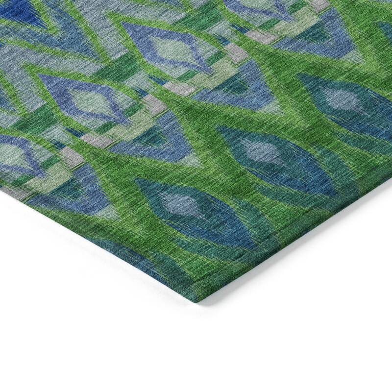 Machine Washable Indoor/ Outdoor Chantille Geometric Boho Rug