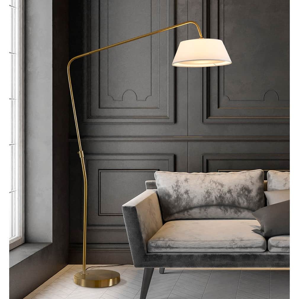 HomeGlam Route 81-inch Metal Arch Floor Lamp