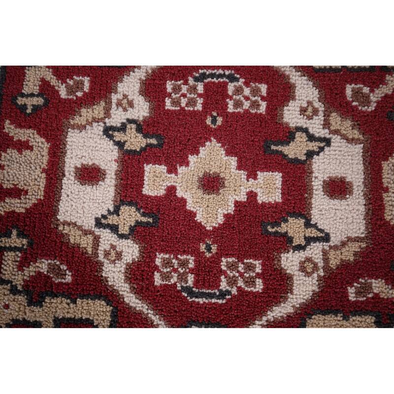 Red Oushak Oriental Runner Rug Handmade Wool Carpet - 2'8"x 7'10"