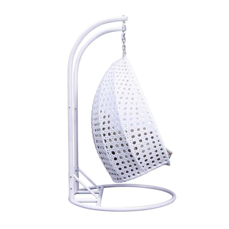 LeisureMod 2-Person Patio Hanging Egg Chair Cover in 600D Oxford Fabric with Waterproof PVC Lining Outdoor Swing Chair