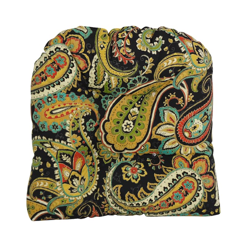 19-inch Rounded Back Tufted Indoor/Outdoor Chair Cushion - 19" x 19"