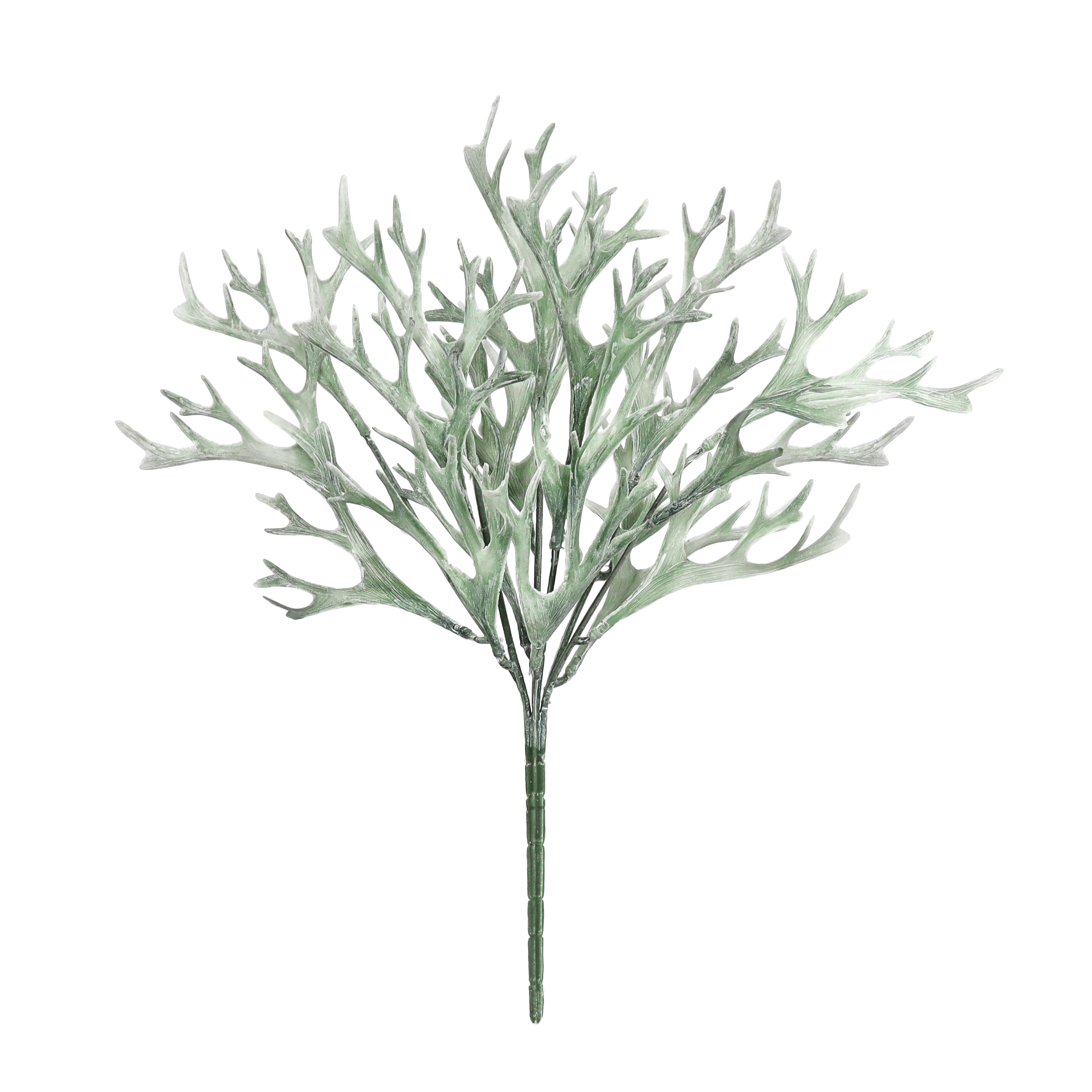 Set of 2 Frosted Green Artificial Eucalyptus Leaf Stem Plant Greenery ...