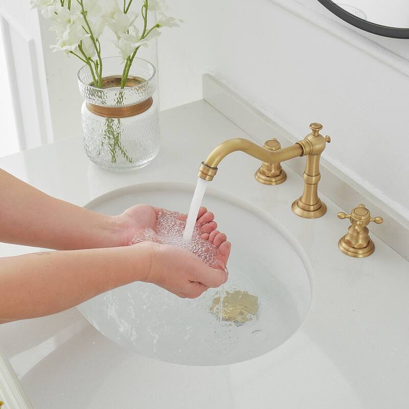 WIZ 8 in. Widespread Double-Handle Bathroom Faucet