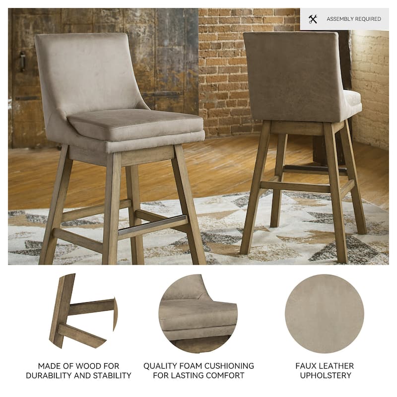 Tallenger Upholstered Swivel Stool (Set of 2)