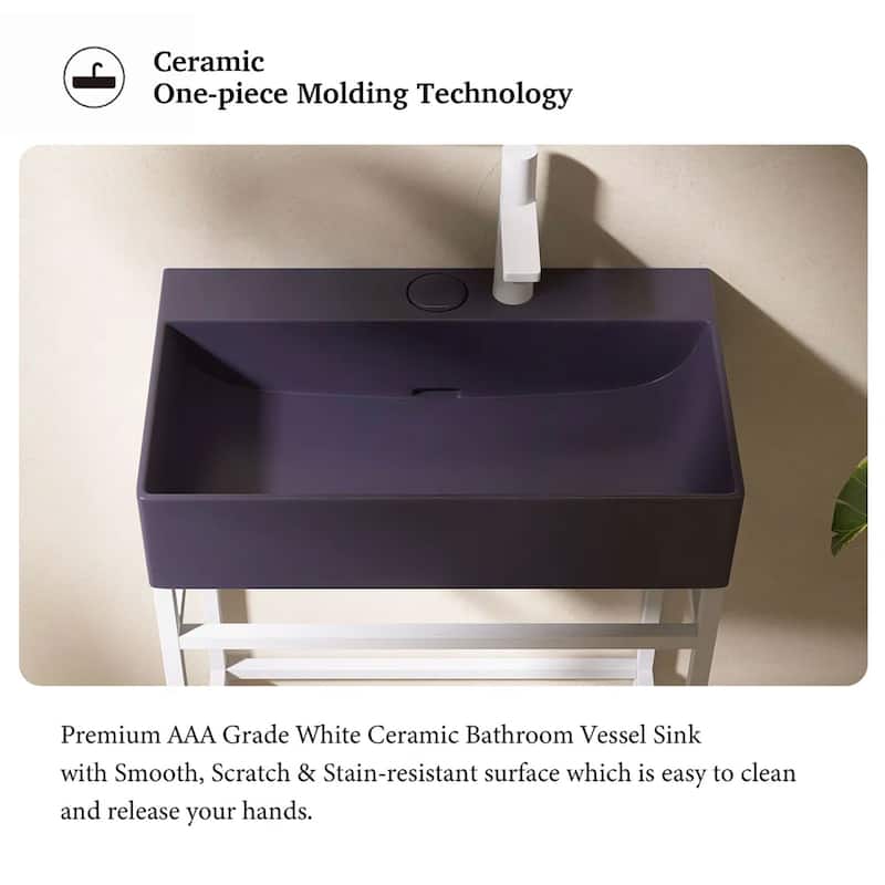 24" Freestanding Bathroom Vanity with Ceramic Sink - 23.62'' x13.98'' x 33.46''