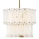 preview thumbnail 1 of 0, Fredrick Ramond FR47757 Simone 4 Light 18" Wide Pendant with Alabaster Burnished Gold