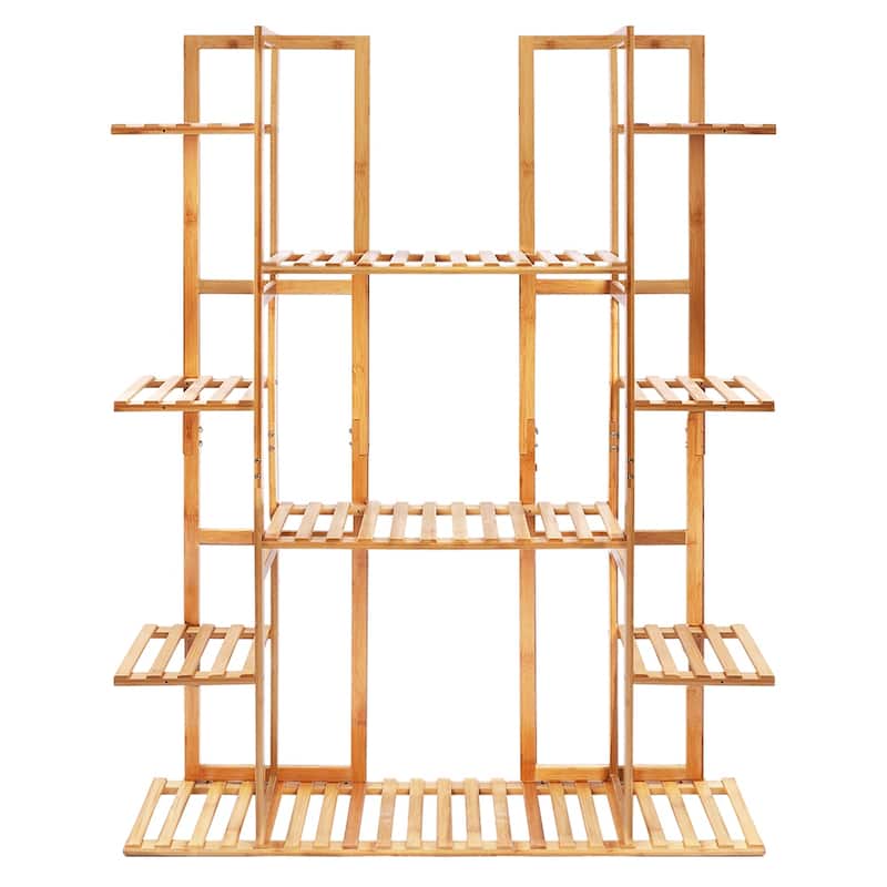 Tiered Bamboo Plant Stand Flower Potted Display Rack Multilayer Storage Holder