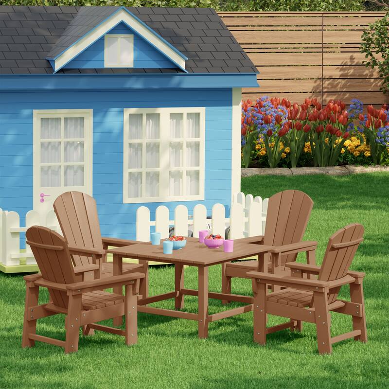 Laguna Kids Adirondack 5-Piece Square Table Dining Set