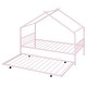 preview thumbnail 29 of 45, Metal Adorable House Twin Size House Bed with Twin Size Trundle Bed,Kids and Baby