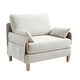 preview thumbnail 10 of 33, Chenille Upholstered 3-in-1 Convertible Sleeper Foldable Sofa Bed Recliner Chair with 3 Pillows