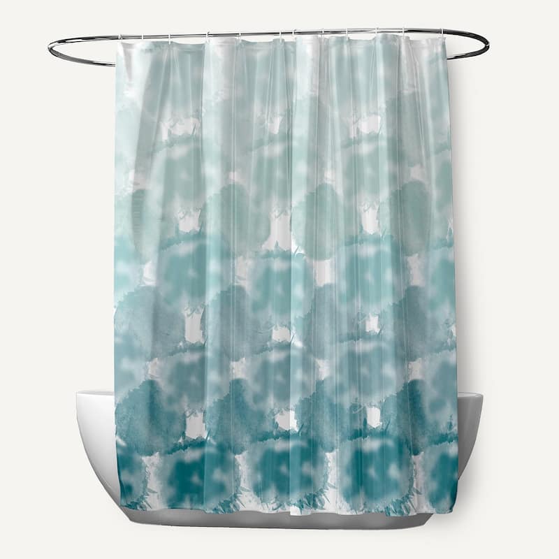 Beach Clouds Geometric Print Shower Curtain