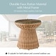 preview thumbnail 4 of 3, HULALA HOME Coastal Faux Rattan End Table Set of 2