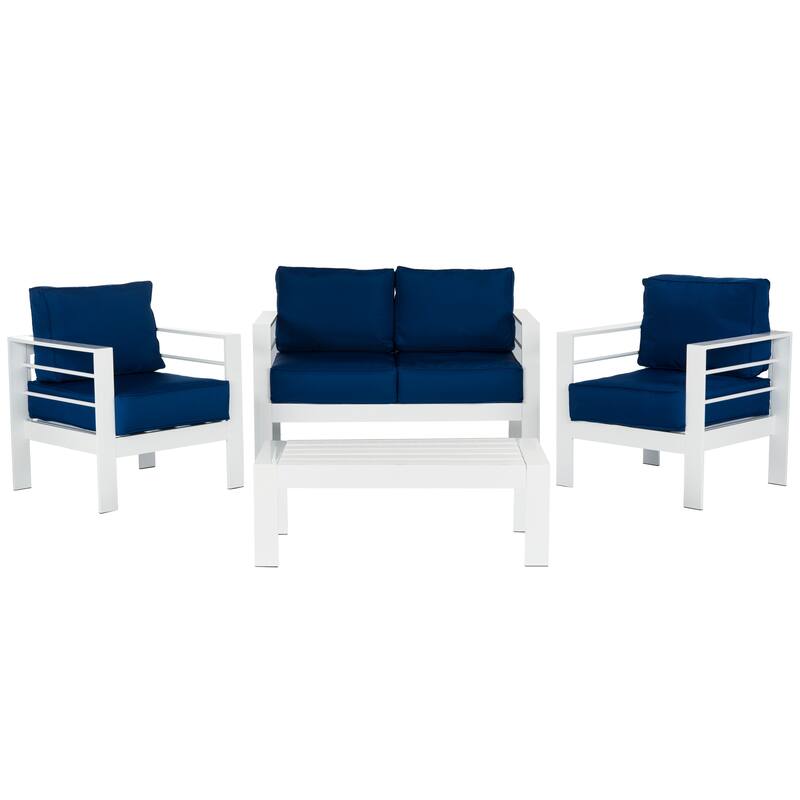 SAFAVIEH Outdoor Camila 4-Piece Set - 50W x 26D x 26H