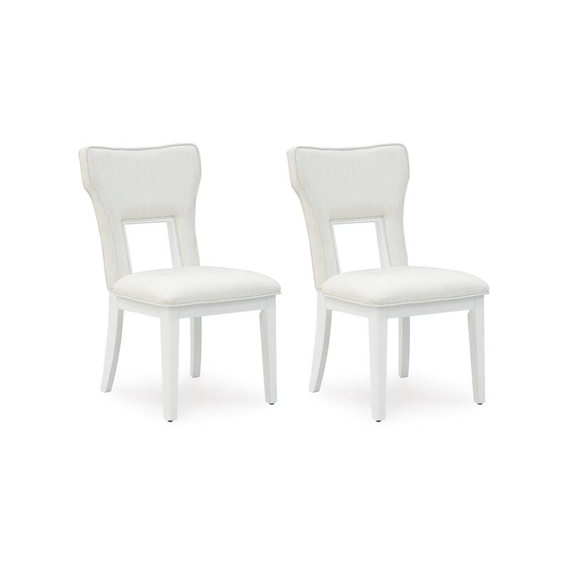 Signature Design by Ashley Chalanna White Dining Upholstered Side Chair (Set of 2) - 20.5" W x 26.88" D x 37.13" H