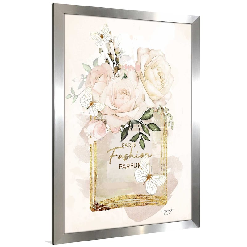 "Parfum, Flowers & Butterflies (Cream)" by Jodi Print on Acrylic