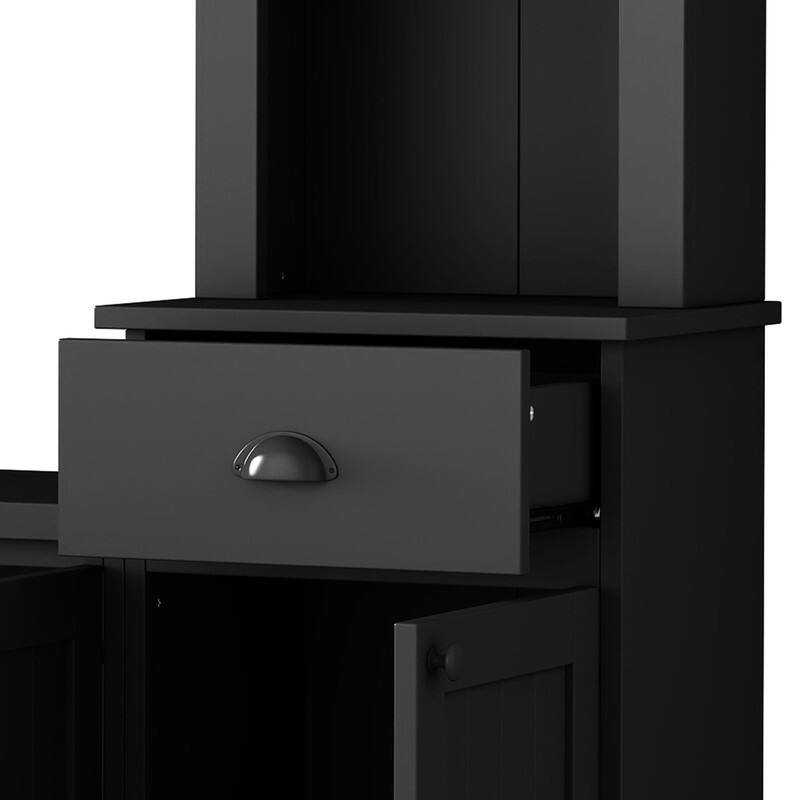 Modern 4-Piece Entertainment Wall Unit Set, Large TV Stand Media Console for TVs Up to 75"