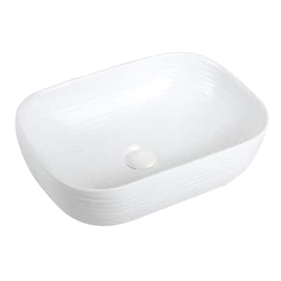 Karran Valera 18" Vitreous China Vessel Bathroom Sink in White