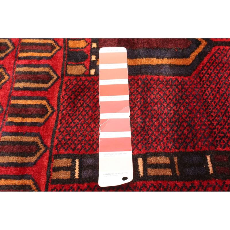 ECARPETGALLERY Hand-knotted Teimani Red Wool Rug - 3'1 x 4'8