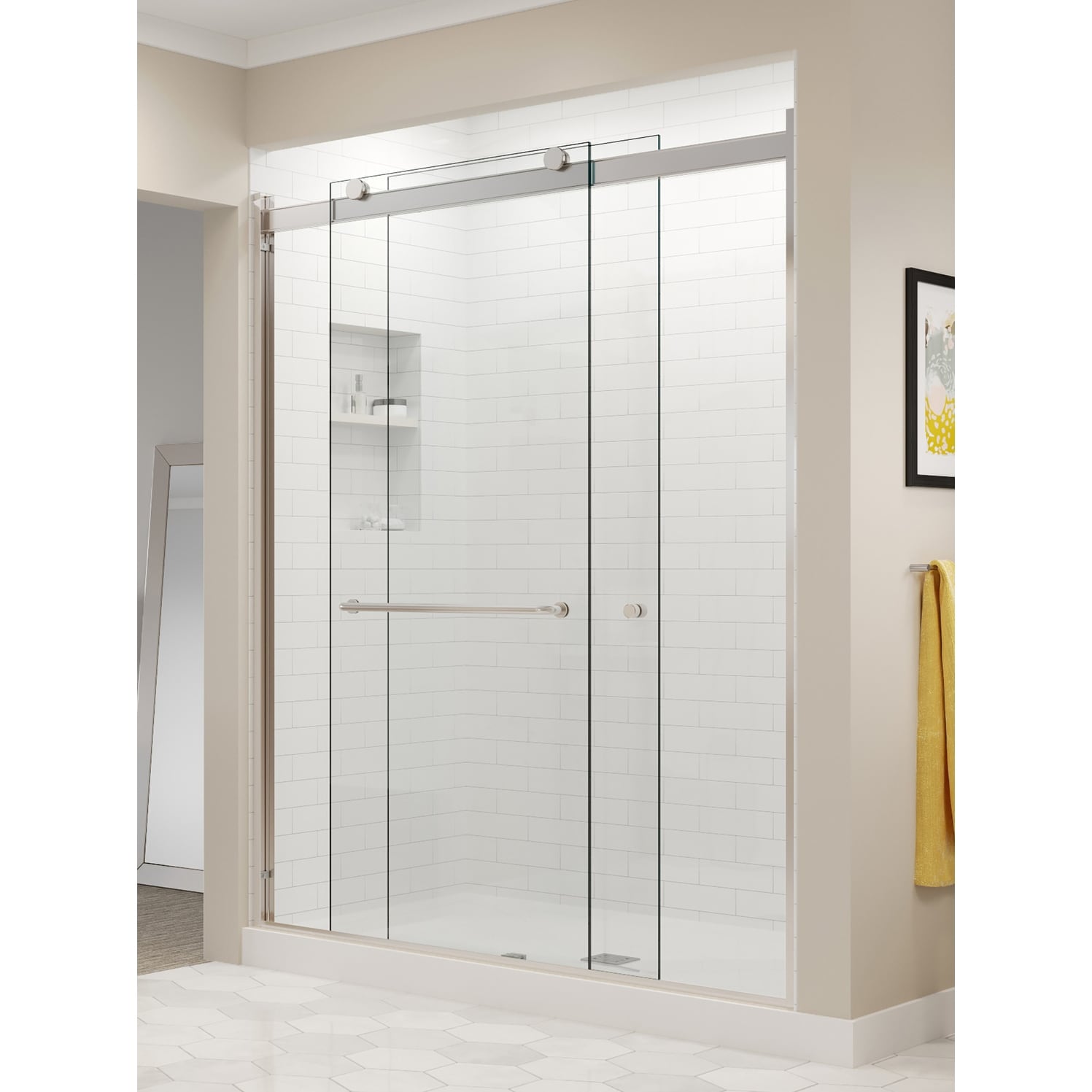 Basco RTLH05B5270CL Rotolo 70" High x 48" Wide Bypass Semi Frameless