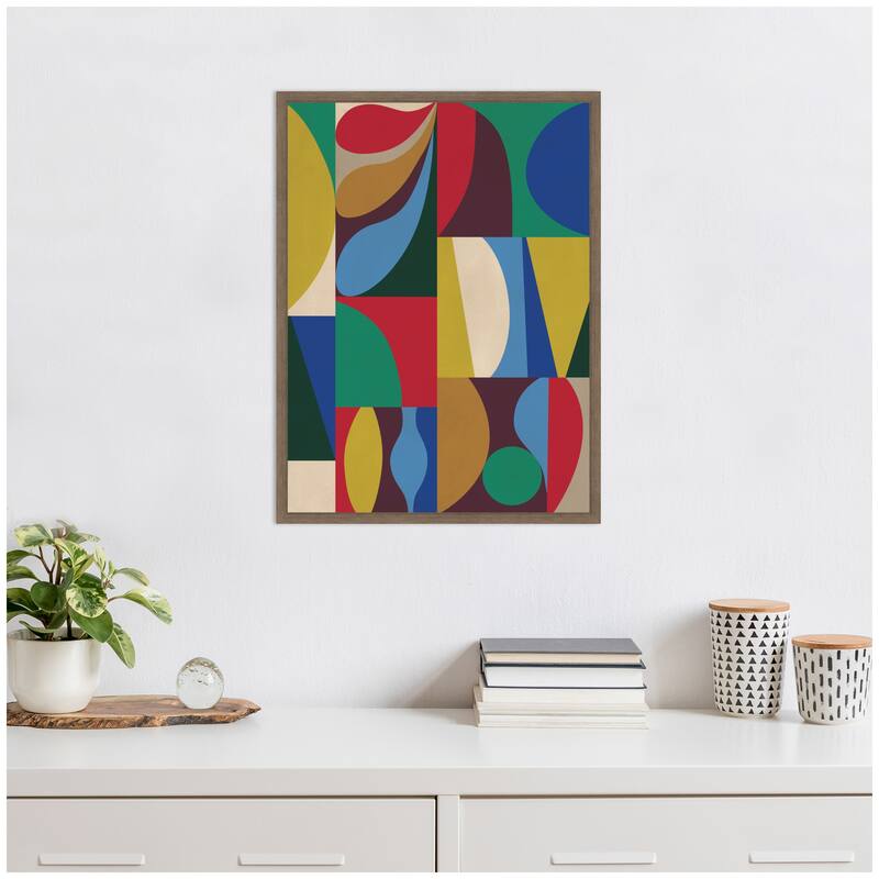 Kate and Laurel Abstract 04 by Rachel Lee Framed Canvas Wall Art Print