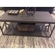 Lincoln Metal Contemporary Distressed Wood Coffee Table or Side Table by iNSPIRE Q Classic