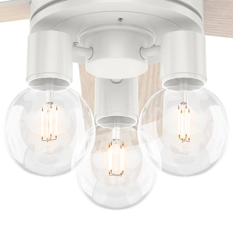 Hunter 52" Hardwick Ceiling Fan with LED Light and Handheld Remote - Modern Industrial, Farmhouse