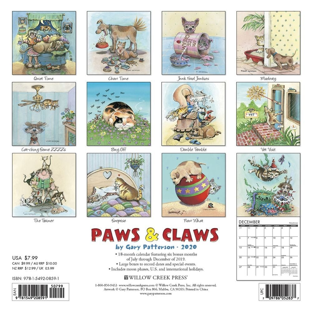 Shop Willow Creek Press 2020 Paws And Claws By Gary Patterson